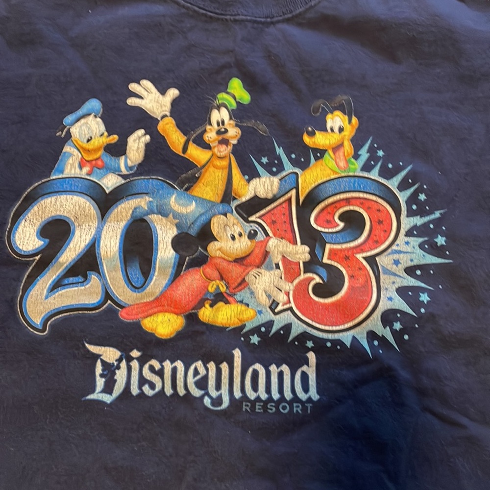 2013 Disneyland preshrunk navy blue cotton t-shirt youth size medium